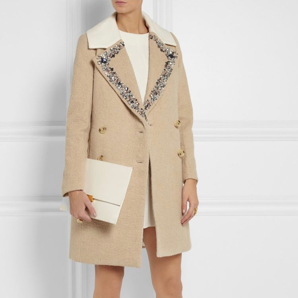 ISO: IN SEARCH OF — J. Crew embellished wool coat